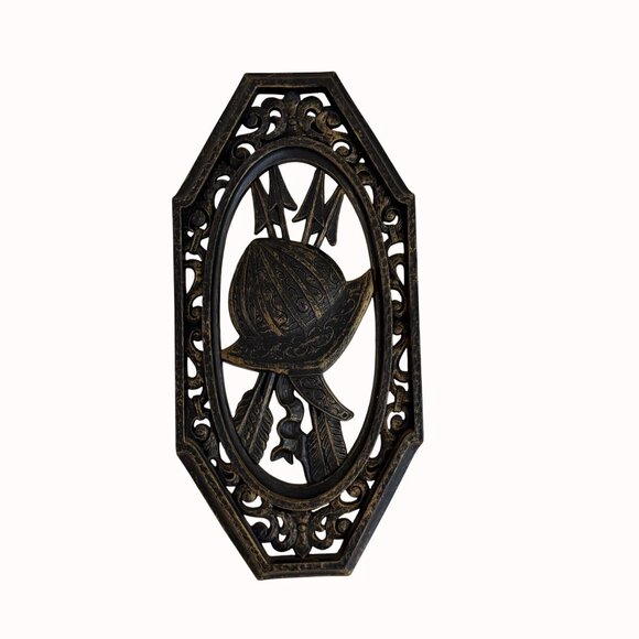 Homco MCM Medieval Wall Plaques Set Of 4 Decorative VTG Gothic Weapon Home USA - Picture 4 of 16